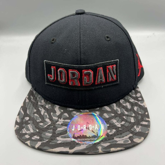 Air Jordan Hat Men Black Cement Elephant Embroidered Jumpman Snap Back Cap